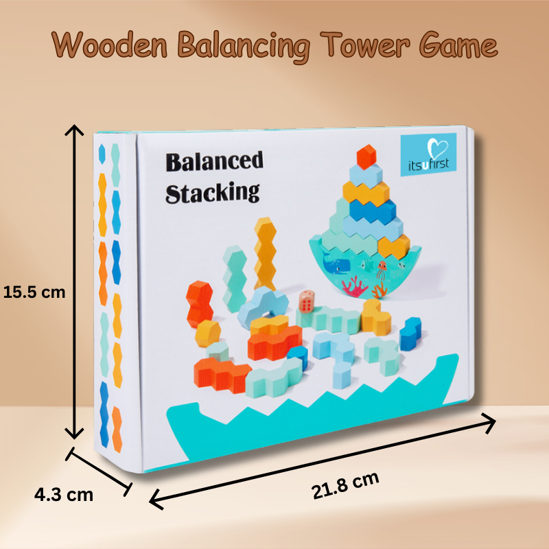 Wooden Tower Balance Game