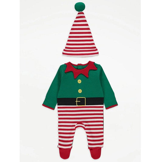 Baby Christmas Elf Sleepsuit