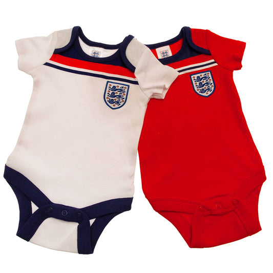 England FA 2 Pack Bodysuit 82 Retro 9-12 Mths