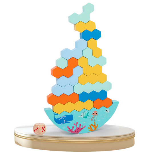 Wooden Tower Balance Game