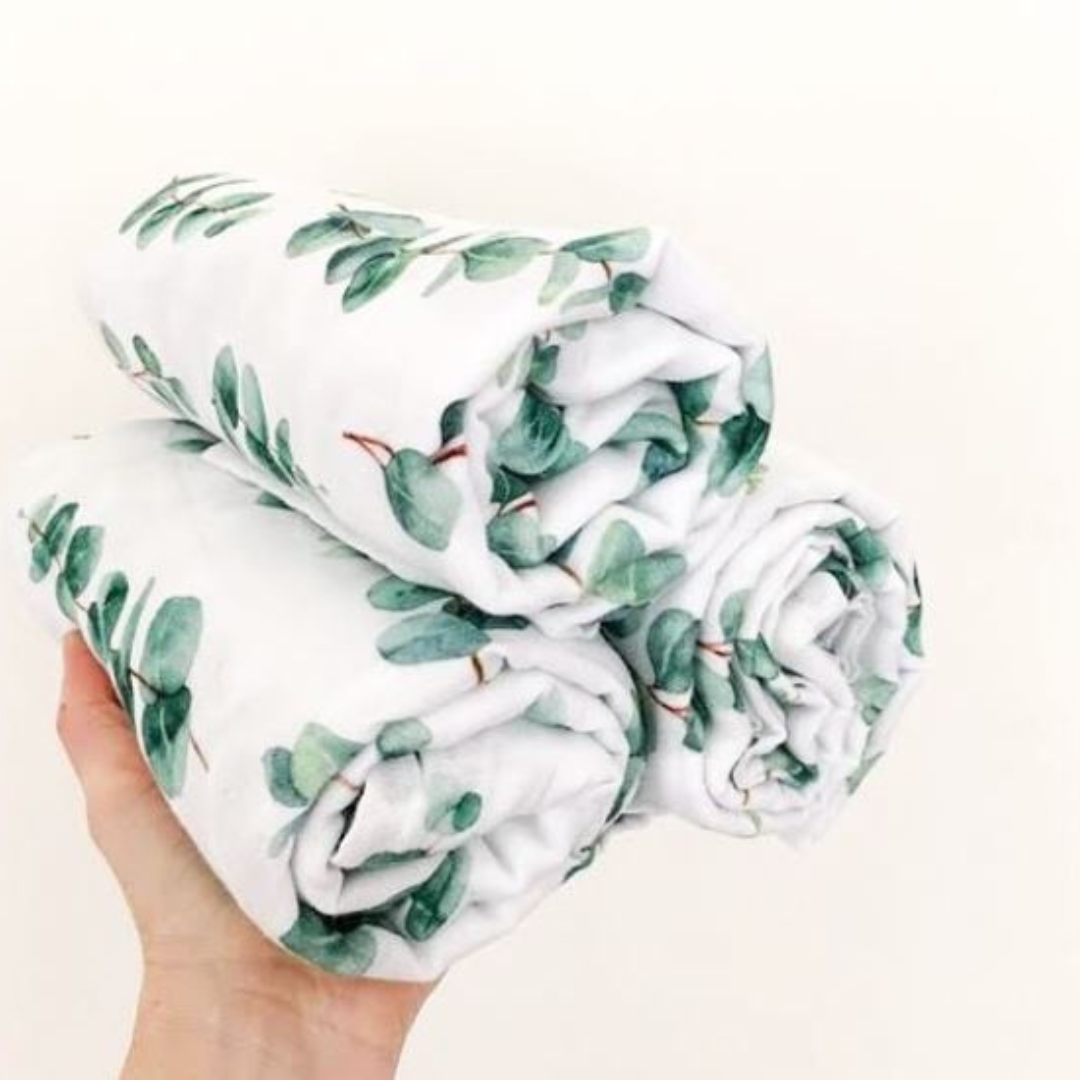 Muslin Swaddle Baby Blanket X-Large 120x120cm Eucalyptus