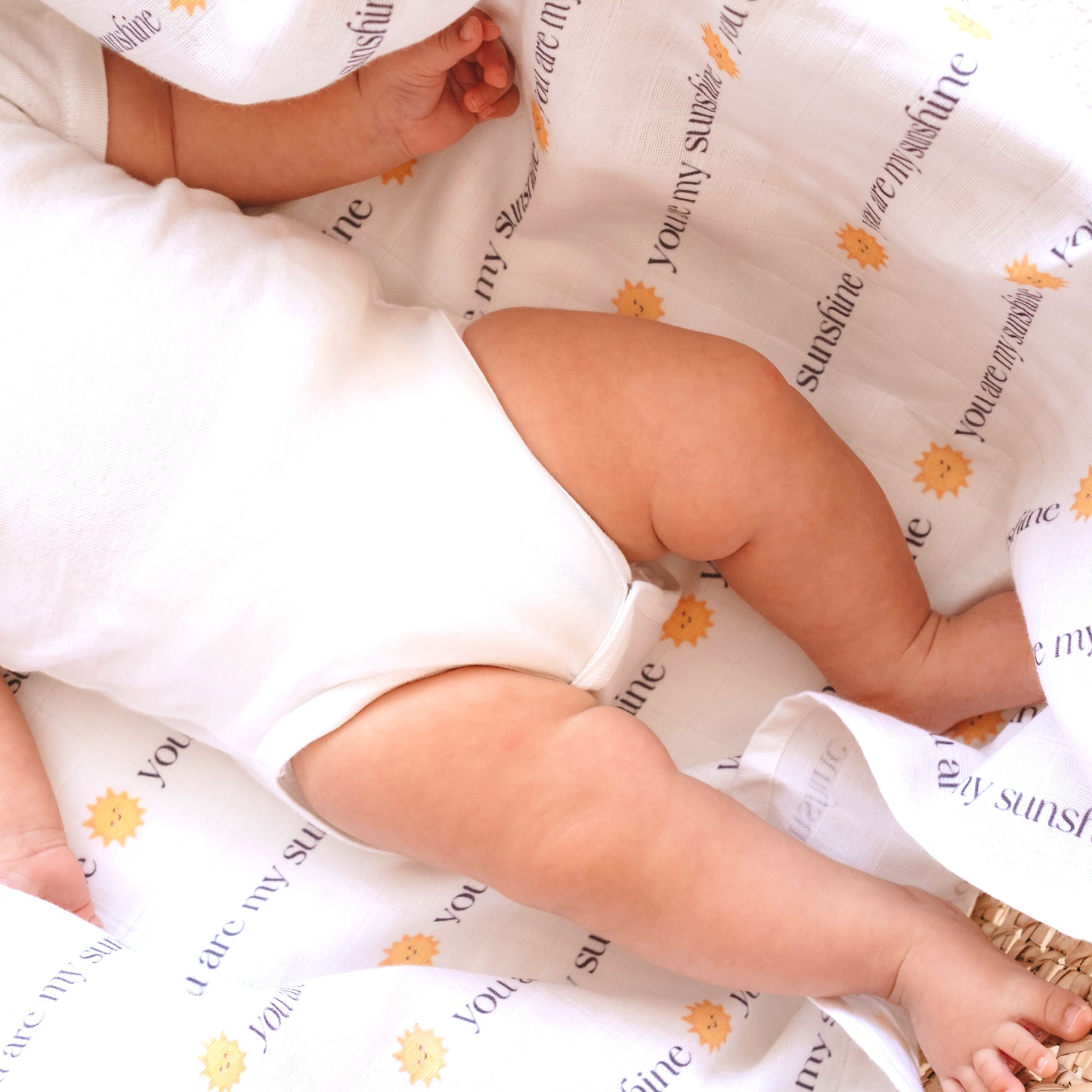 Muslin Swaddle Baby Blanket - You are my sunshine